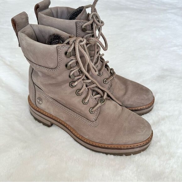 Timberland Women’s Courmayeur Valley Boots Size 7 Taupe - Picture 1 of 9